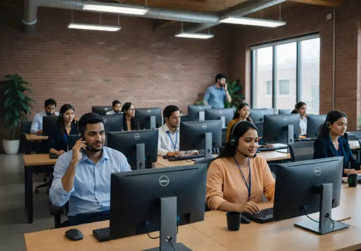 Customer support team providing 24/7 logistics assistance